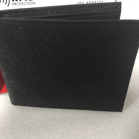 Guess Accessories Guess Billfold Rfid Mens Black Wallet With Valet